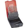 Spiral drill set DIN338 HSSE type TF 1.0-10.0mm increasing by 0.5mm 19-piece